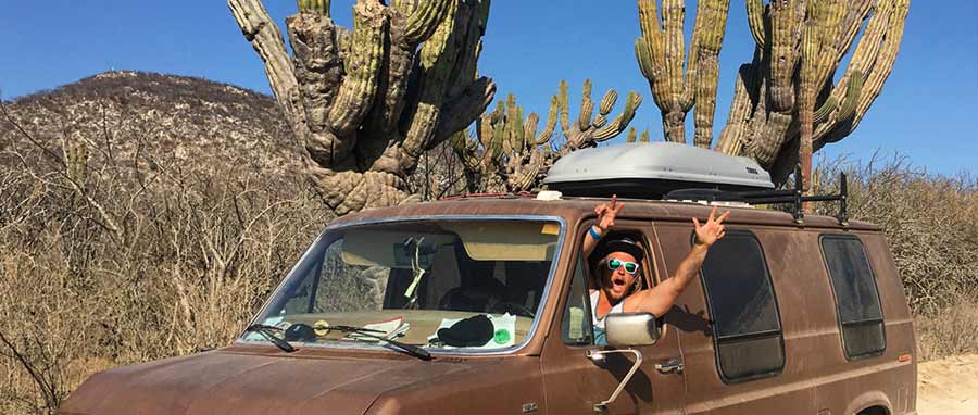 Sober van travels in Mexico